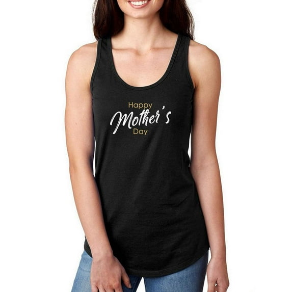 Mothers Day Brush Text Racerback Tank Women -Image by Shutterstock, Female XX-Large