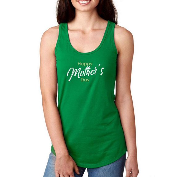 Mothers Day Brush Text Racerback Tank Women -Image by Shutterstock, Female x-Large