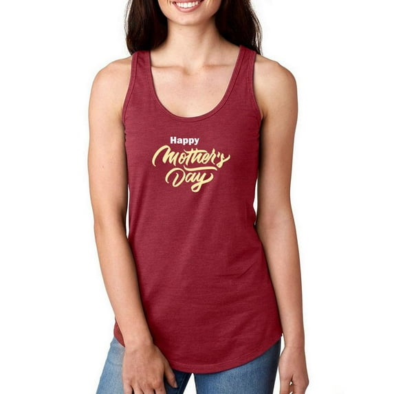 Mothers Day Butter Lettering Racerback Tank Women -Image by Shutterstock, Female Medium