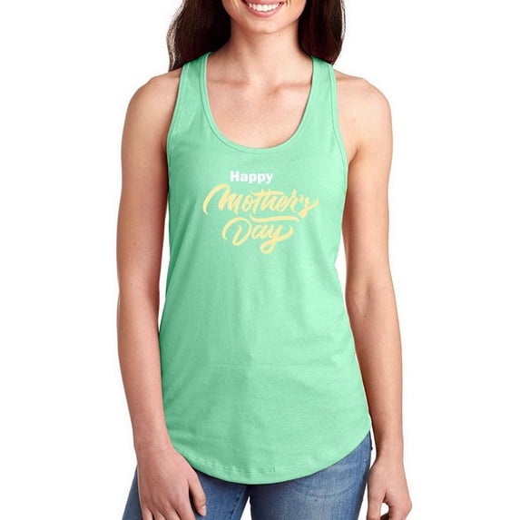 Mothers Day Butter Lettering Racerback Tank Women -Image by Shutterstock, Female x-Large