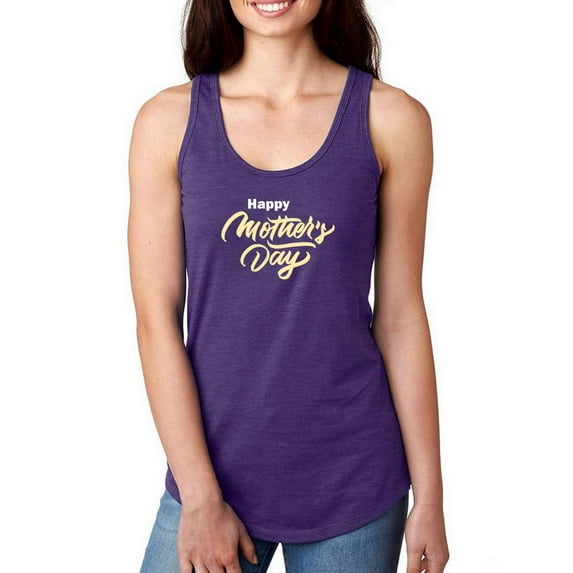 Mothers Day Butter Lettering Racerback Tank Women -Image by Shutterstock, Female x-Small