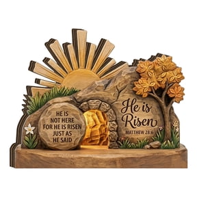Mothers Day Card He Is Risen Easter Decor Empty Tomb Resurrection Scene And Decoration Set For Tray Nativity Tray Shelf Decor