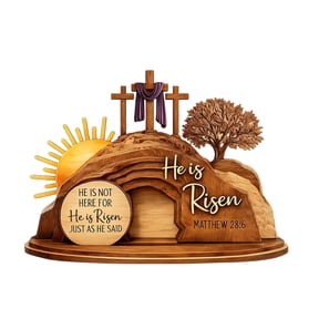 Mothers Day Card He Is Risen Easter Decor Empty Tomb Resurrection Scene And Decoration Set For Tray Nativity Tray Shelf Decor