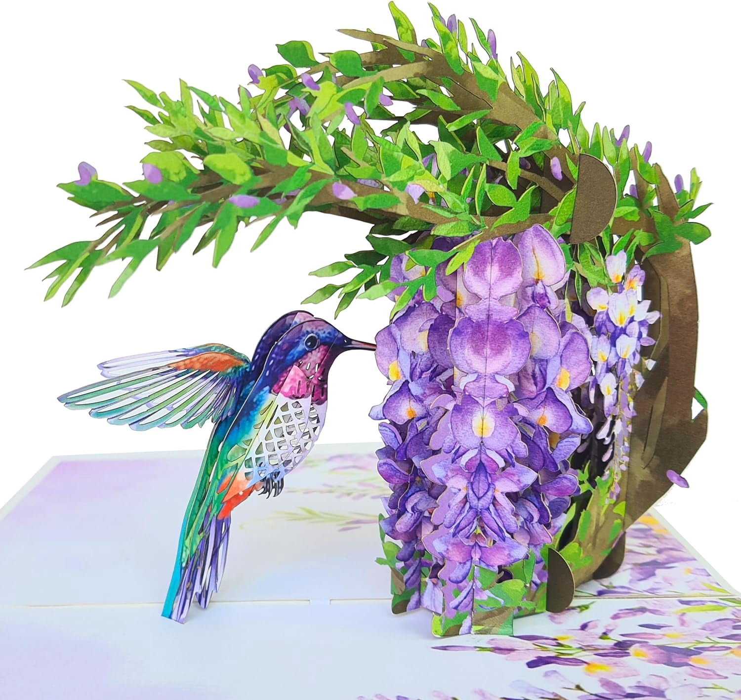 - Mothers Day Card, Hummingbird Wisteria Pop Up Mothers Day Card For Mom, Wife, Daughter, Sister, Grandma, 6x8 in 3D Pop Up Birthday Cards for Women, Hummingbird Mother's Gifts With Envelope