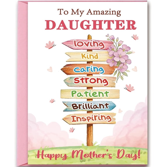 Mothers Day Card for Wife, Happy Wife Mother's Day Cards Gifts from Husband