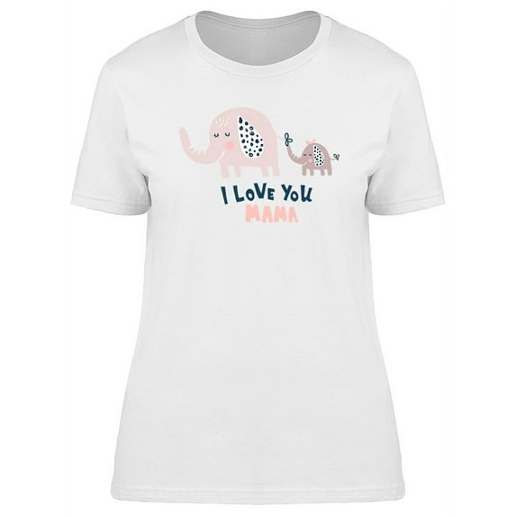 Mothers Day Cute Elephant Art T-Shirt Women -Image by Shutterstock, Female Small