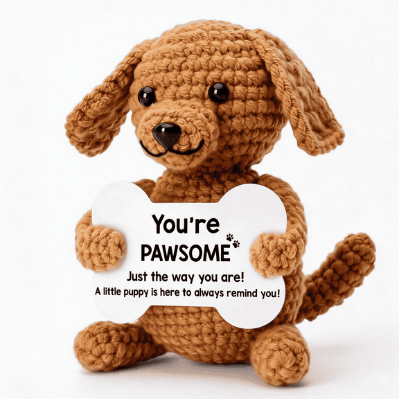 Small Dog Stuffed Animal: Cute Mini Plush Puppy for Mother's Day, Graduation & Teacher Gift, Funny Office Desk Decor & Cool Birthday Gift for Kids