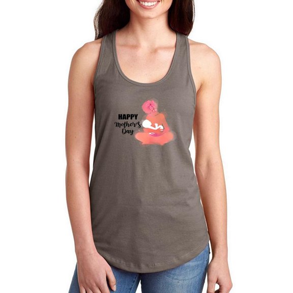 Mothers Day Feeding Baby Racerback Tank Women -Image by Shutterstock, Female Small