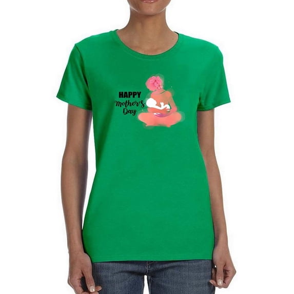 Mothers Day Feeding Baby Shaped T-Shirt Women -Image by Shutterstock, Female XX-Large