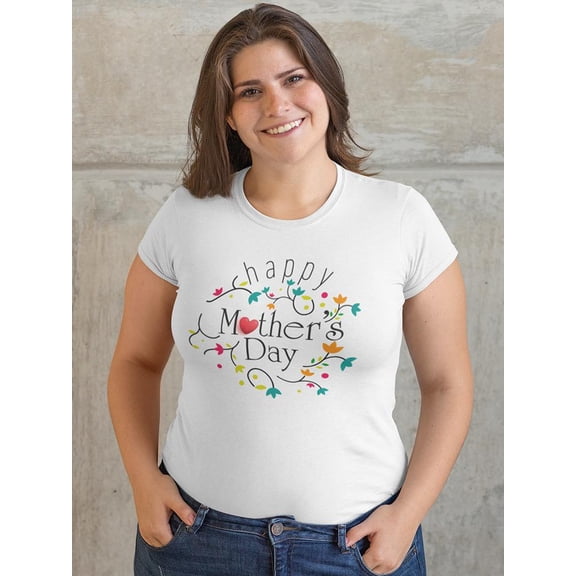 Mothers Day Floating Nature Shaped T-Shirt Women -Image by Shutterstock, Female Small