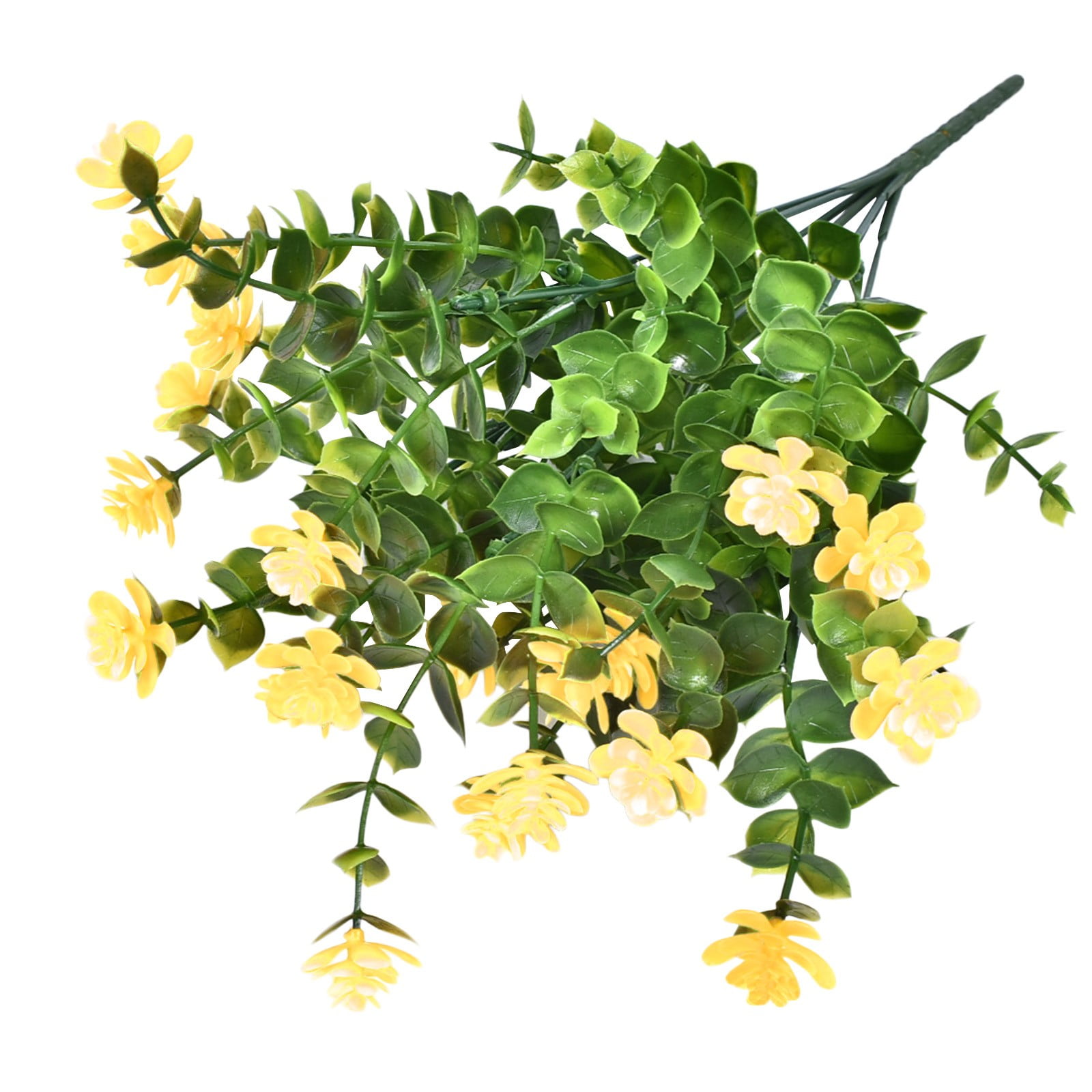 Mothers Day Flower Bouquet, Plastic Realistic Fake Flowers, Yellow Fake