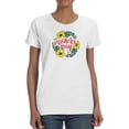 thumbnail image 1 of Mothers Day Flower Garland Shaped T-Shirt Women -Image by Shutterstock, Female Small, 1 of 4