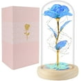 thumbnail image 1 of Mothers Day Flowers Gifts for Mom, Birthday Gifts for Women, Galaxy Glass Rose Gifts for Grandma Wife Daughter Artificial Forever Preserved Flowers for Delivery Prime Rose in Glass Dome, Rainbow, 1 of 10