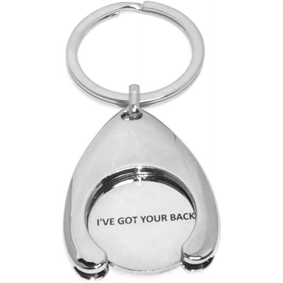Mothers Day Gift for Her Friend Gifts "Remember" "I've Got Your Back" Shopping Cart Coin Keychain Quarter Holder Key Ring Aldis Mother Daughter Grandmother