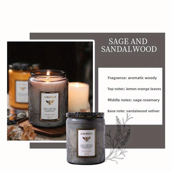 Mothers Day Gift Scented Candles Large Wood Wicked Candles, Decorative Candles in Glass, 40 Hours Long Burning