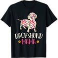 thumbnail image 1 of Mothers Day Gift Wiener Mom Weenie Dog Vintage Dachshund T-Shirt, 1 of 4