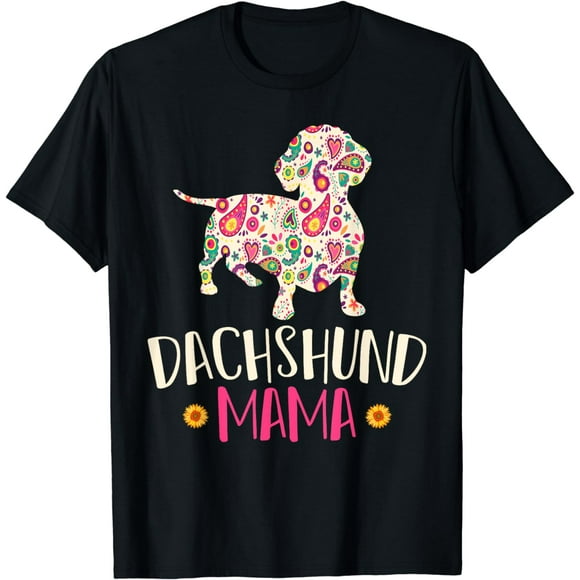 Mothers Day Gift Wiener Mom Weenie Dog Vintage Dachshund T-Shirt