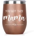 thumbnail image 1 of Mothers Day Gift Wine Tumbler with Lid Insulated Mama Gifts from Daughter Son 12oz Birthday Gifts for Mom Useful Mama Mother Mommy Gift for Birthday Mother''s Day Christmas Valentines Rose Gold, 1 of 6