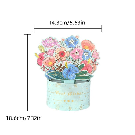 Mothers Day Gifts Clearance! Bronzing Bouquet Three Greeting Card One Thought Flower Blooms Mother'S Day Paper Carving Handmade Blessing Message Card