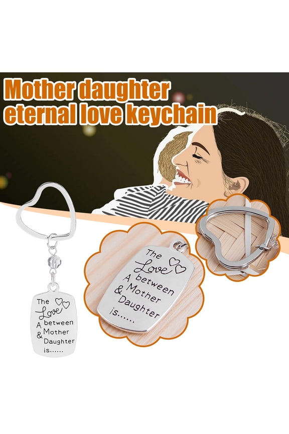 Mothers Day Gifts Clearance! Daughter Keychain Daughter Keyring Mother's Mum Ring Keyring Gift Mother Key Day Home Decor