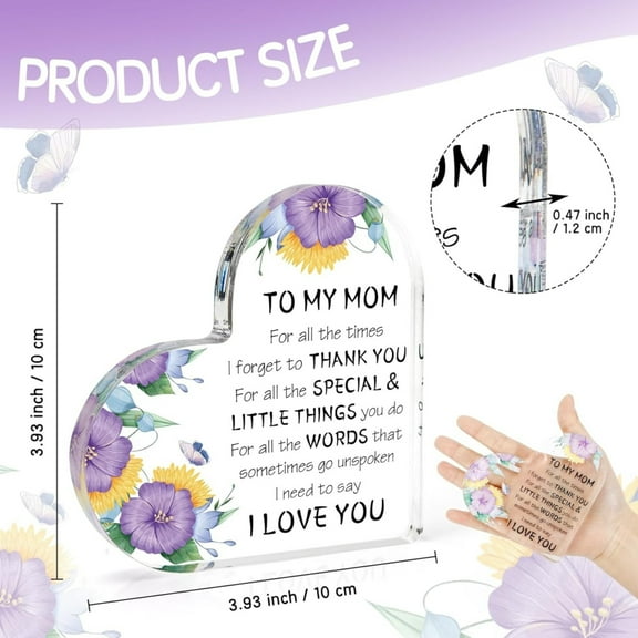 Mothers Day Gifts Clearance! Mother'S Day for Mom From Mom Mom Birthday for Mom Mom Day Ideas Acrylic Desk Decor Mom Thanksgiving Valentine Cool