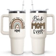 thumbnail image 1 of Mothers Day Gifts from Daughter Birthday Gifts for Mom,Mom Tumbler with handle Lid and Straw,40 oz Best Mom Ever Vacuum Insulated Travel Coffee Mug CupTumbler, 1 of 6