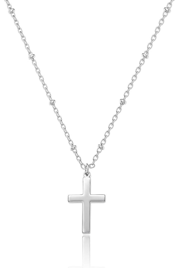 Mothers Day Gifts Easter Basket Stuffers Cross Necklace for Women - Dainty 925 Sterling Silver/Gold Plated Layered Cross Pendant Simple Small Necklaces for Women Trendy Jewelry Gifts[d2618]