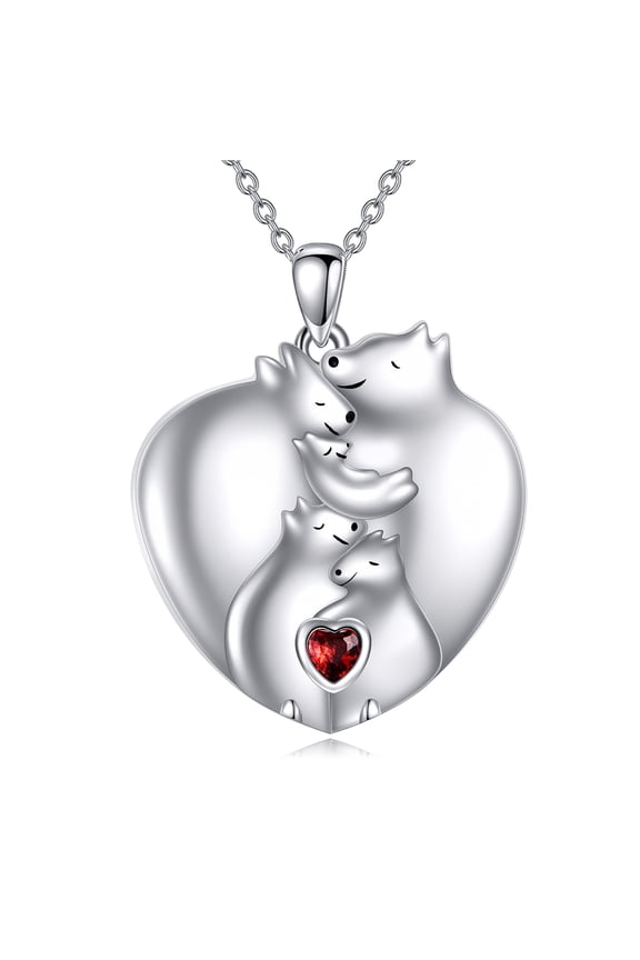 Mothers Day Gifts Family Bear Necklace Sterling Silver Polar Bear Mama Bear Pendant Jewellery Bear Gifts