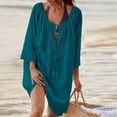 thumbnail image 1 of Mothers Day Gifts For Mom AXXD Swim Cover Up for Women Sexy Short Sleeve Kimono Swimwear Cover Up Solid Color Blouse Tops, 1 of 5