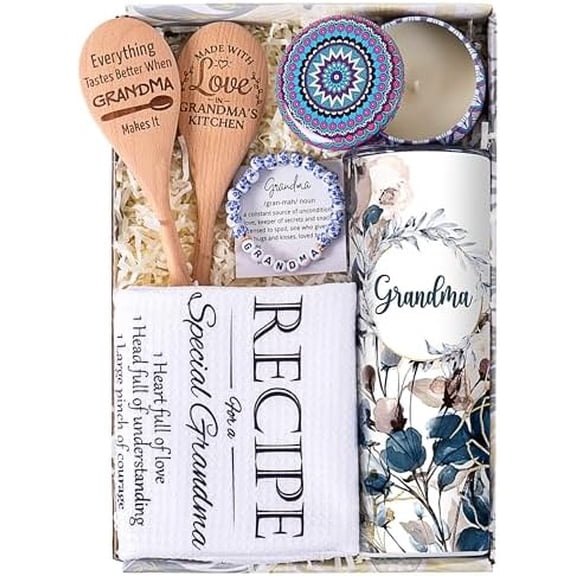 Mothers Day Gifts For Grandma, Grandmother Birthday Christmas Gifts Ideas from Grandkids, Granddaughter, Grandson - Best Grandma Gift Basket