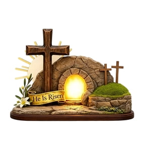 Mothers Day Gifts He Is Risen Easter Decor Empty Tomb Resurrection Scene And Decoration Set For Tray Nativity Tray Shelf Decor