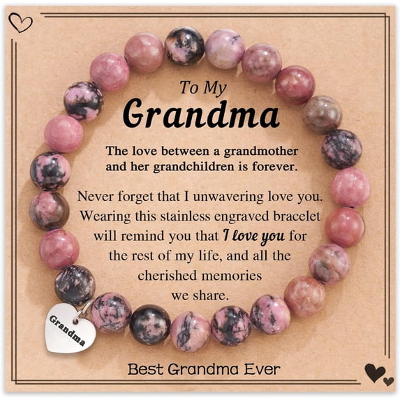 Mothers Day Gifts Heart Charm Bracelet for Mom/Grandma/Aunt/Sister Birthday Christmas Gift for Women