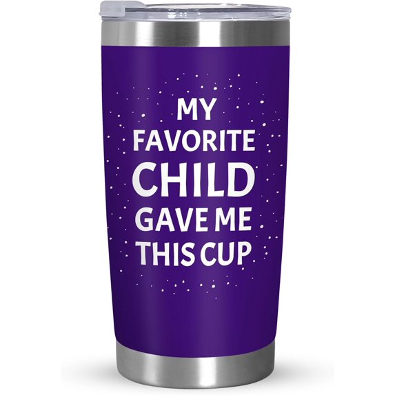 Mothers Day Gifts for Mom from Daughters and Sons - Favorite Child 20 oz Stainless Steel Insulated Coffee Tumbler with Lid - Mother's Day Birthday Gifts for Women, Present for Mom