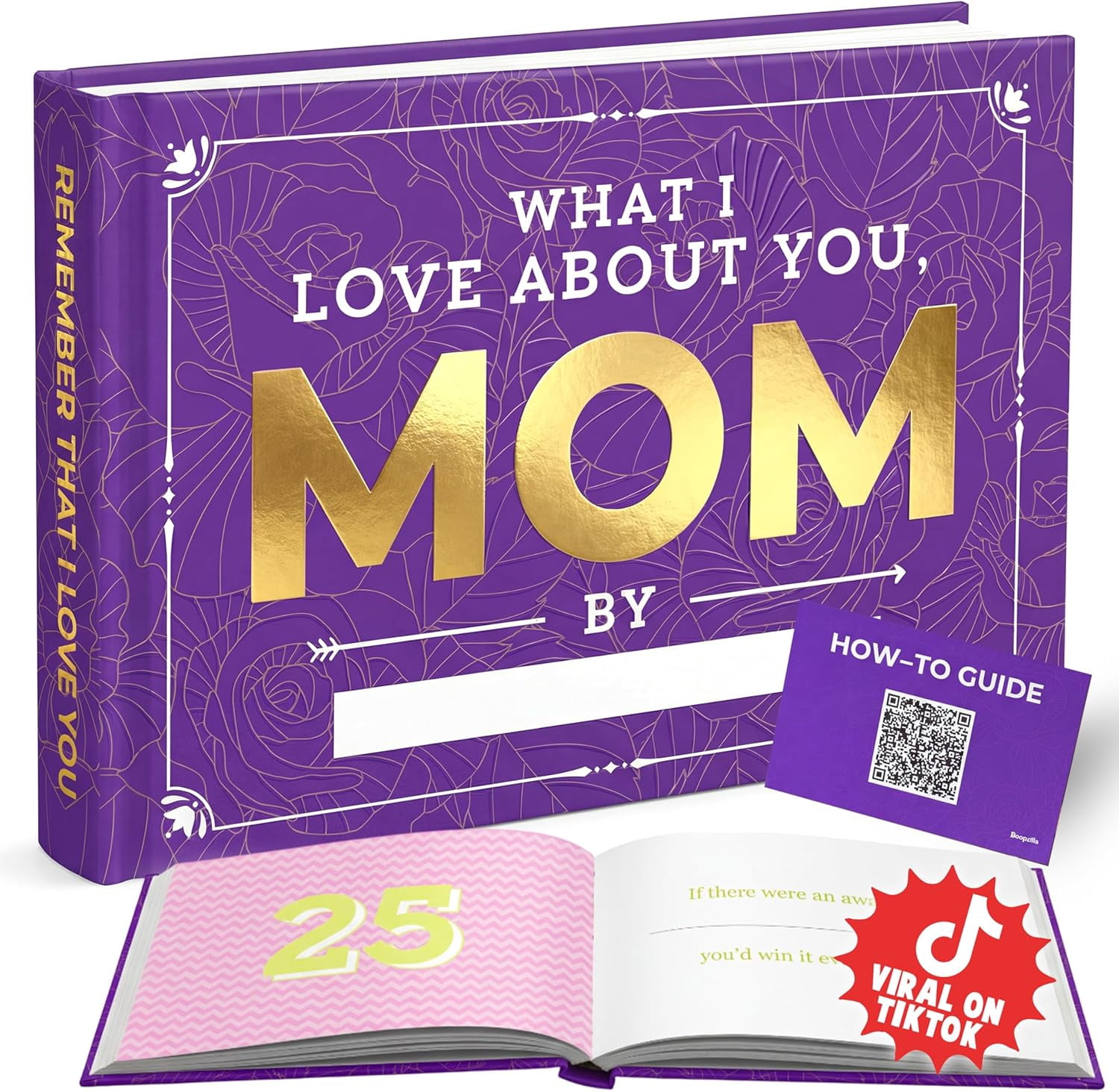 Mothers Day Gifts for Mom - What I Love About You Sentimental Book to Fill Out from Daughter Son Personalized Hardcover Keepsake in Blank Journal 2026