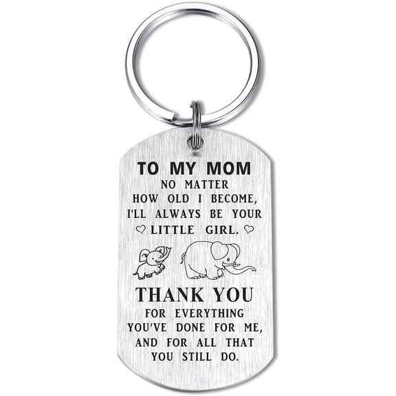 Mothers Day Gifts - Mom Keychain - Thank You Mom Gift - Mother's Day Key Ring