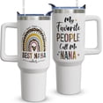 thumbnail image 1 of Mothers Day Gifts for Nana - Christmas Gifts - Birthday Gift From Grandchildren - Grandmother To Be, New Grandma Gift - 40oz Nana Tumbler With Handle Straw and Lid，Keeps Drinks Hot or Cold, 1 of 6