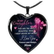 DAZNICO Mothers Day Gifts To My Daughter And Sister Chain Love Pendant Heart Alloy Pendant Peach Heart Alloy Pendant Necklace Jewelry Heart Shape Colorful Classic Necklace Necklaces for Women