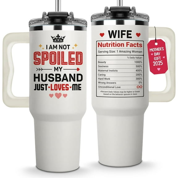 Mothers Day Gifts for Wife from Husband, Anniversary Wedding Gifts for Wife, Wifes Birthday Gift Ideas, Wifey Cup Present for Her - Wife Gift for Valentine's Day, Christmas - Wives Coffee Mug 40 Oz