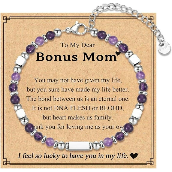 Mothers Day Gifts for Mom Aunt New Mom to Be Bonus Mom Mother in Law, Tiny Stone Bracelets Birthday Christmas Jewelry Presents for Women