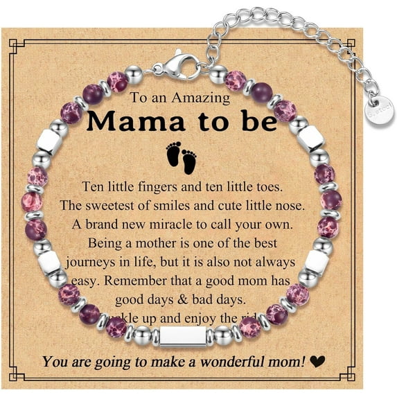 Mothers Day Gifts for Mom Aunt New Mom to Be Bonus Mom Mother in Law, Tiny Stone Bracelets Birthday Christmas Jewelry Presents for Women
