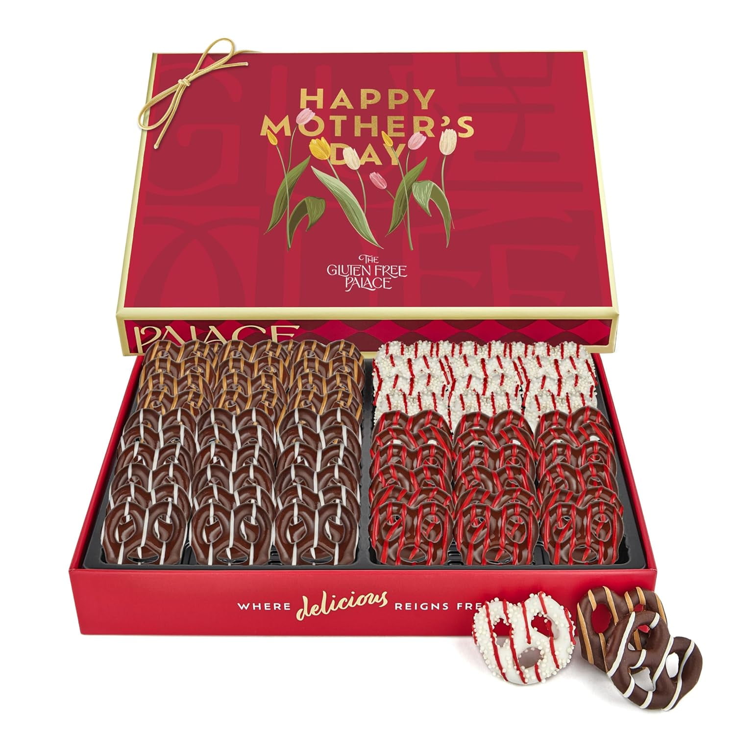 Mothers Day Gluten - Free Chocolate Covered Pretzel Gift Basket By | Gift Baskets Gluten Free For Women | Mothers Day Gluten Free
