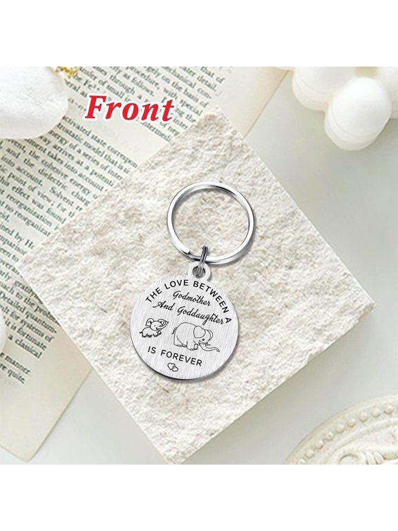 Mothers Day Godmother Keychain - Godmother Gifts from Godchild - Godmother Gift Ideas