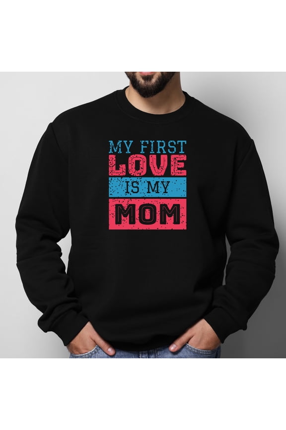 Mothers Day Happy Birthday, Mom Design Unisex Knitted Sweatshirts, Black Round Neck Pullovers for Autumn,Sizes S-2XL