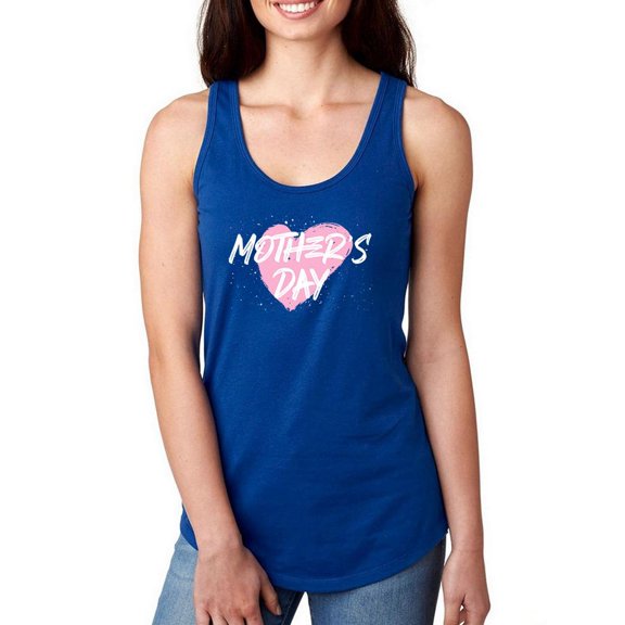 Mothers Day Heart Paint Racerback Tank Women -Image by Shutterstock, Female Large