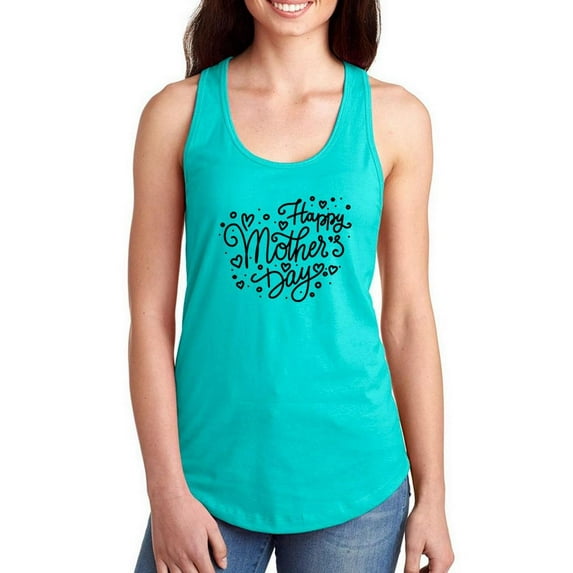 Mothers Day Heart Racerback Tank Women -Image by Shutterstock, Female Small
