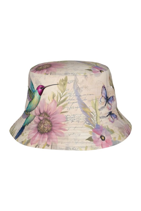 Mothers Day Hummingbird Fisherman's Hat Lightweight and Breathable Sun Hat Suitable for Both Men and Women
