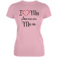thumbnail image 1 of Mothers Day - I Heart My Awesome Mom Pink Juniors Soft T-Shirt - 2X-Large, 1 of 1