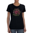 thumbnail image 1 of Mothers Day Lineart Cupcakes Shaped T-Shirt Women -Image by Shutterstock, Female Large, 1 of 4