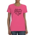 thumbnail image 1 of Mothers Day Lineart Garland Shaped T-Shirt Women -Image by Shutterstock, Female Medium, 1 of 4