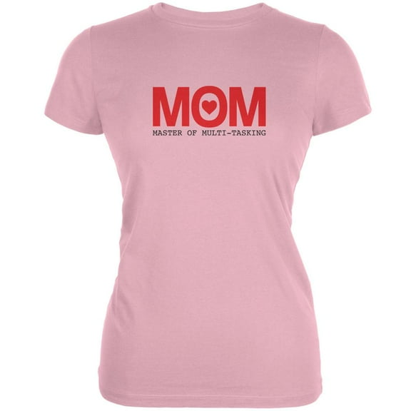 Mothers Day MOM Master Of Mulit-tasking Pink Juniors Soft T-Shirt - Large